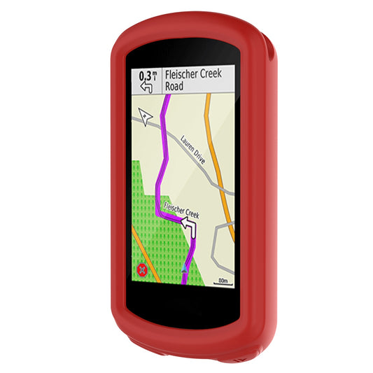 Uniqkart for Garmin Edge 1030 Plus/1030 Soft Silicone Case Bike GPS Computer Protective Cover - Red