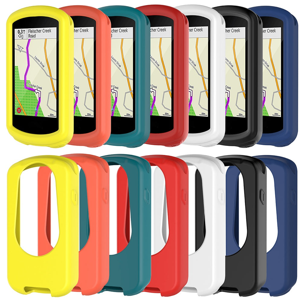 Uniqkart for Garmin Edge 1030 Plus/1030 Soft Silicone Case Bike GPS Computer Protective Cover - Dark Blue