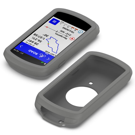 Uniqkart for Garmin Edge 1040 Scratch Resistant Soft Silicone Case Bike GPS Computer Protective Cover - Dark Grey