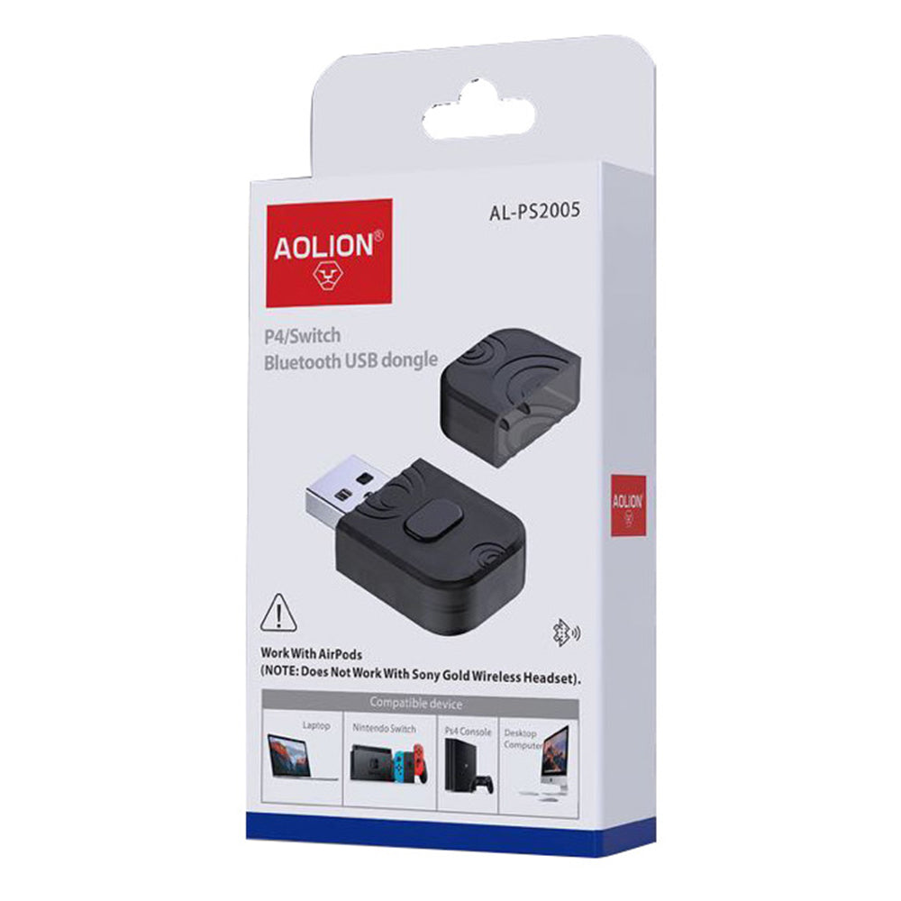 AOLION ALPS2005 Mini Size USB Bluetooth Transmitter Adapter Dongle for PS5 / PS4 / Switch / PC
