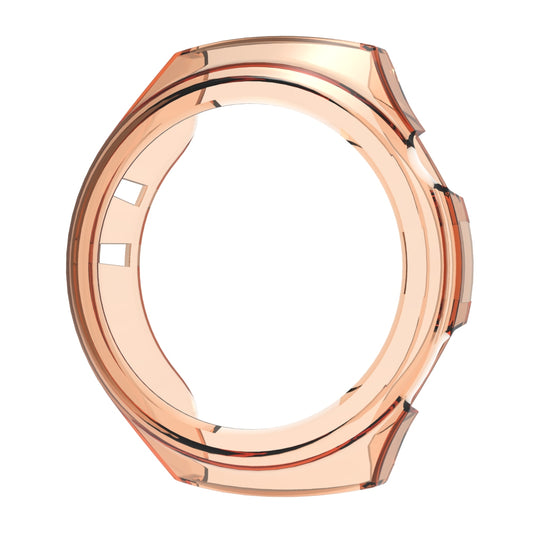 Uniqkart for Huawei Watch 4 Pro Shockproof TPU Watch Case Hollow Protective Frame - Transparent Orange