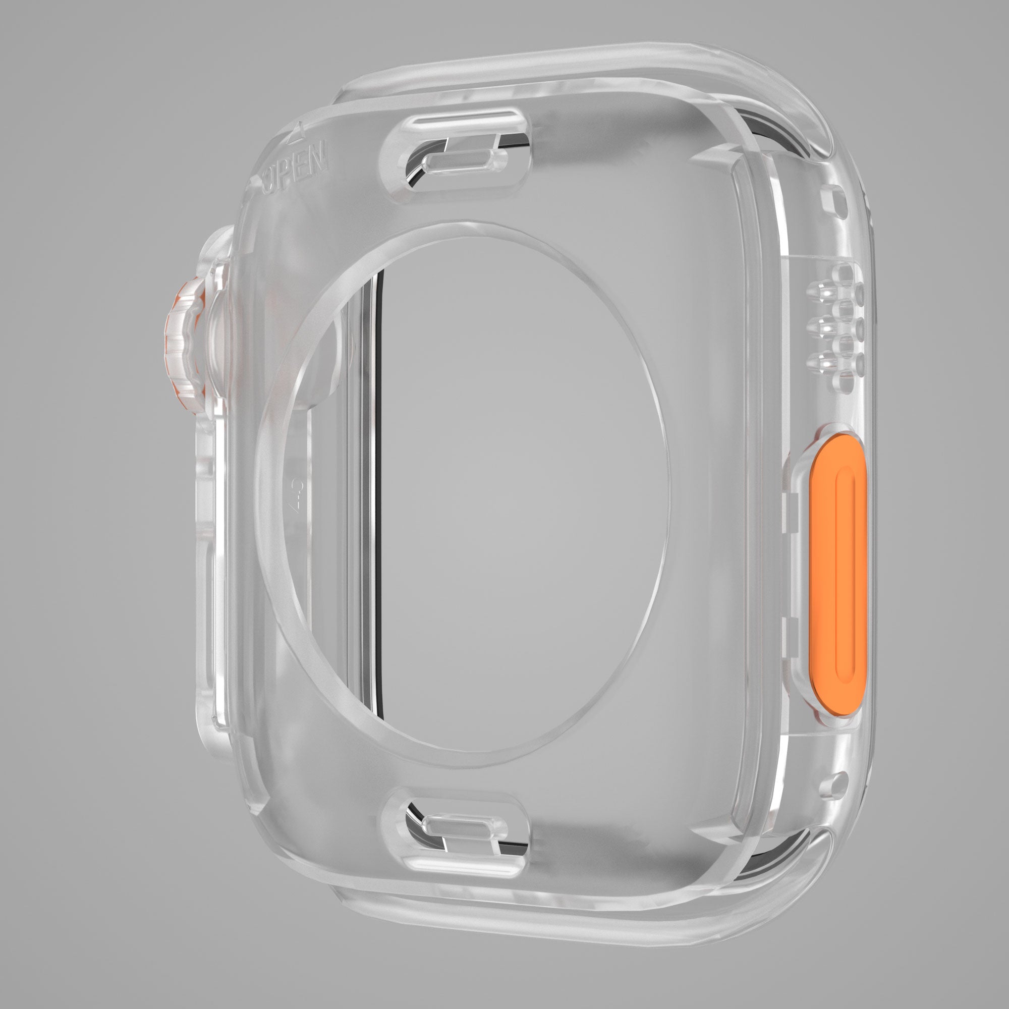 Hard PC Case for Apple Watch Series 6 5 4 SE (2022) SE 40mm , Waterproof Cover with Tempered Glass Screen Protector - Transparent
