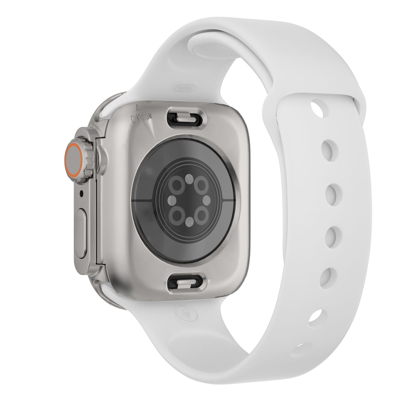 Waterproof Full Coverage Cover for Apple Watch Series 8 7 45mm , Hard PC Watch Case with Tempered Glass Screen Protector - Titanium Gold