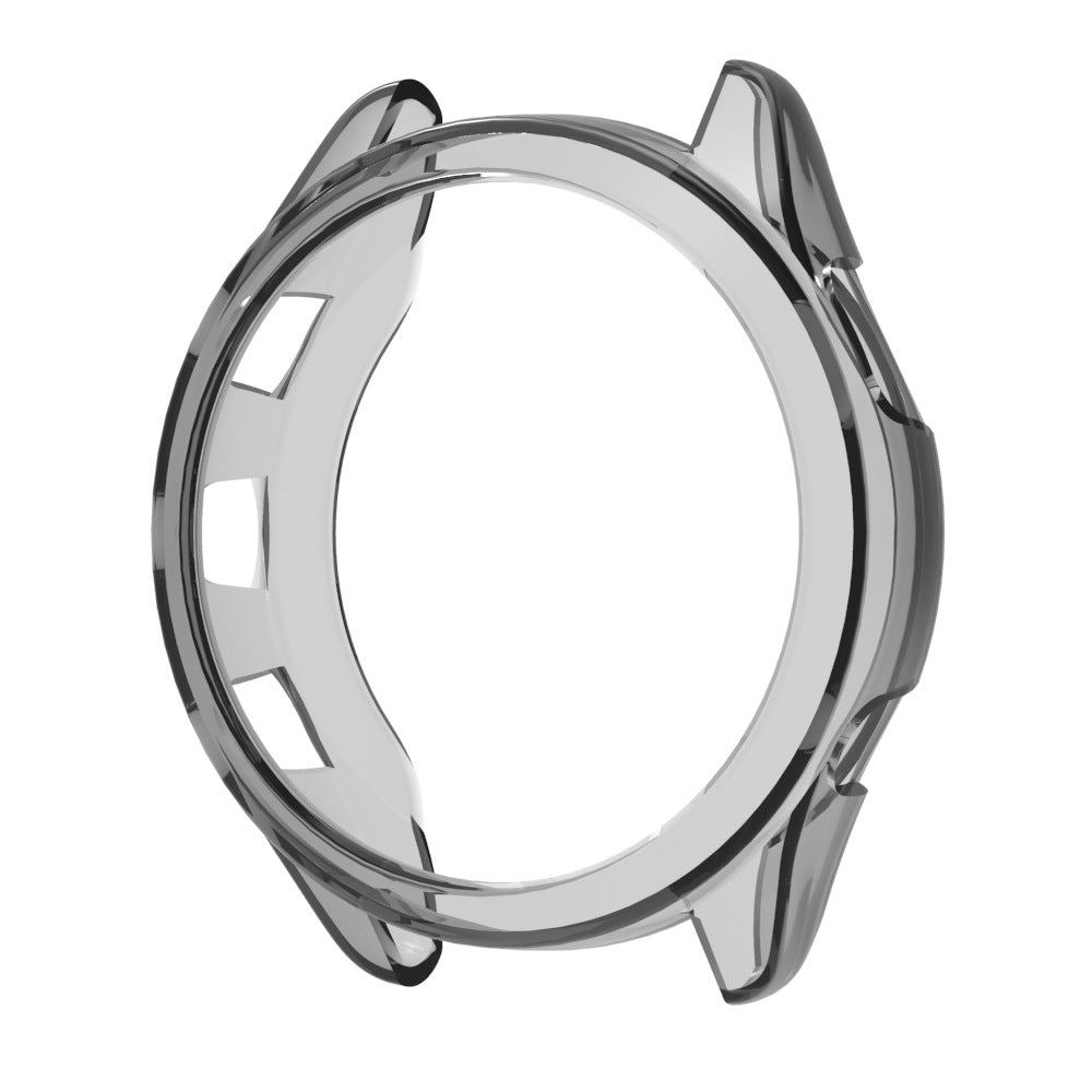Uniqkart for Garmin Forerunner 265 TPU Watch Case Anti-collision Hollow Protective Frame - Transparent Black
