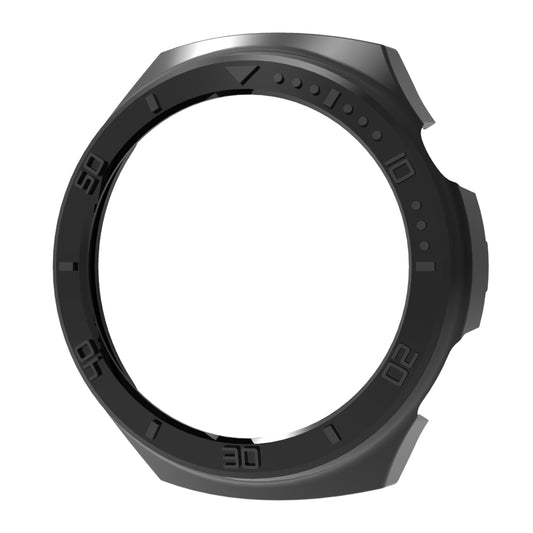 Uniqkart for Huawei Watch 4 Anti-collision Watch Case PC Hollow Protective Frame with Scale - Black