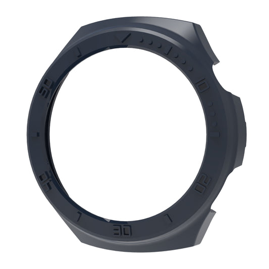 Uniqkart for Huawei Watch 4 Pro Anti-scratch PC Watch Case Hollow Protective Frame with Scale - Midnight Blue