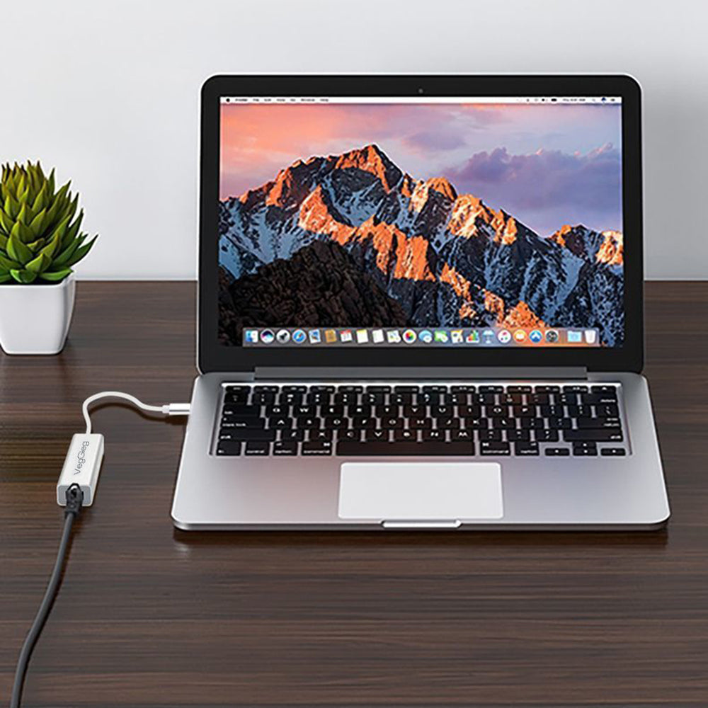 U3J-3C Type-C Docking Station 3.0 RJ45 Gigabit USB-C Hub Adapter with 3 USB Ports Alloy Version