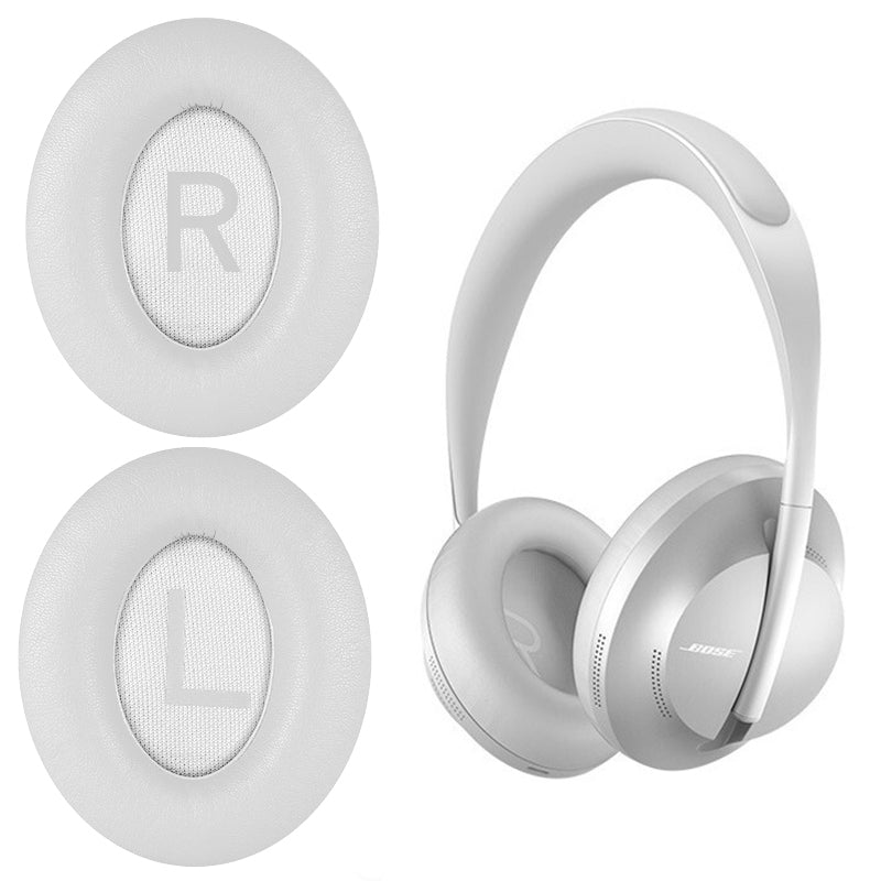 1 Pair Replacement Protein Leather Earpads Ear Cushions Ear Pads for Bose 700/NC700 Bluetooth Headphone - White