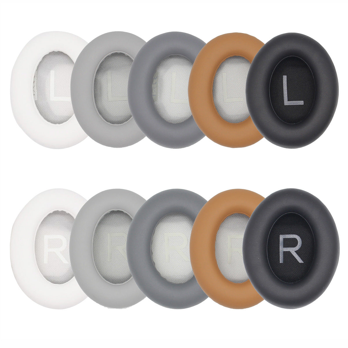 1 Pair Replacement Protein Leather Earpads Ear Cushions Ear Pads for Bose 700/NC700 Bluetooth Headphone - White