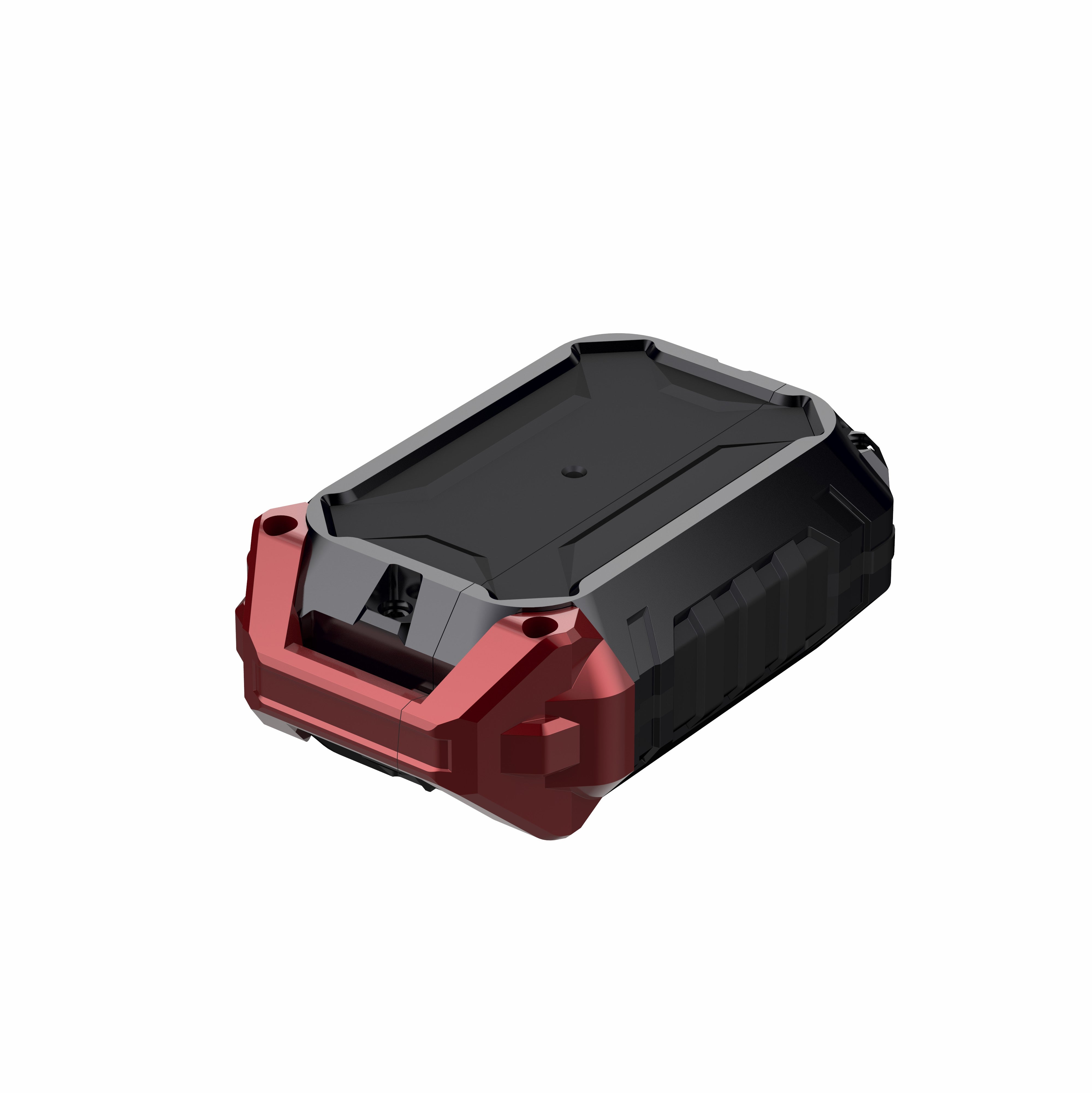 Thunder Series Silicone + Metal Anti Fall Protective Cover Earphone Case for Apple AirPods Pro - Black / Red
