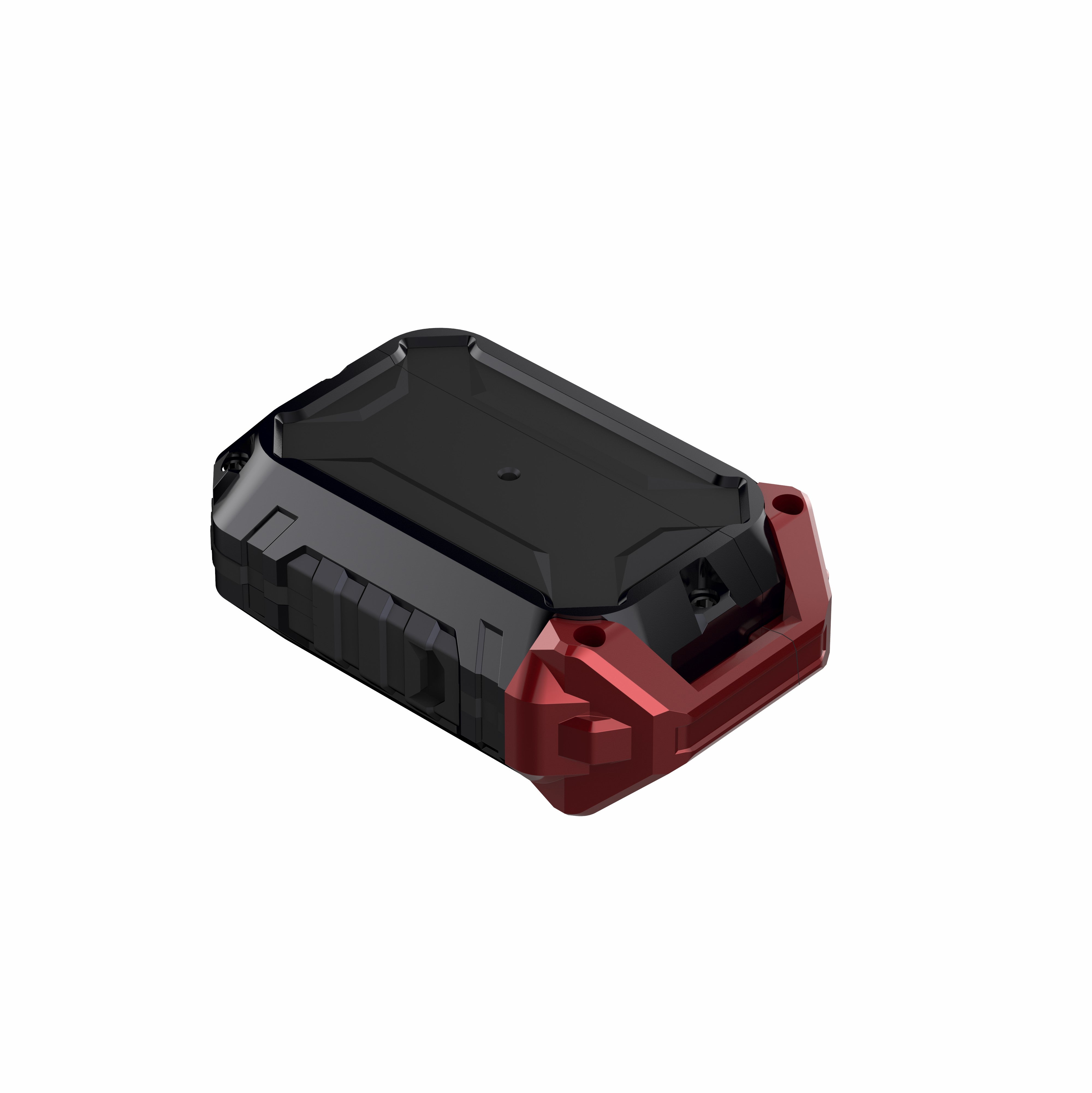 Thunder Series Silicone + Metal Anti Fall Protective Cover Earphone Case for Apple AirPods Pro - Black / Red