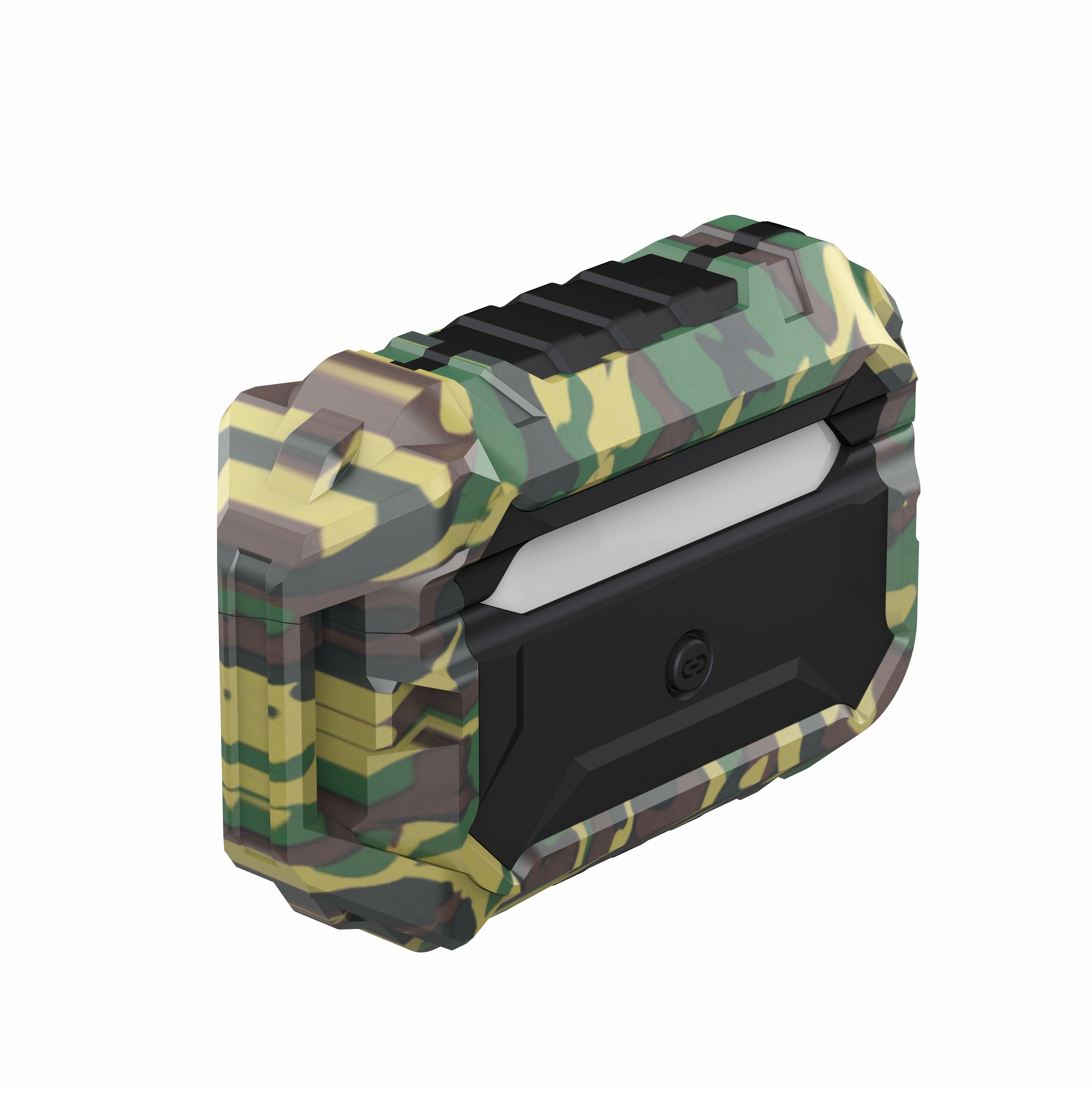 Thunder Series Silicone + Metal Anti Fall Protective Cover Earphone Case for Apple AirPods Pro - Camouflage