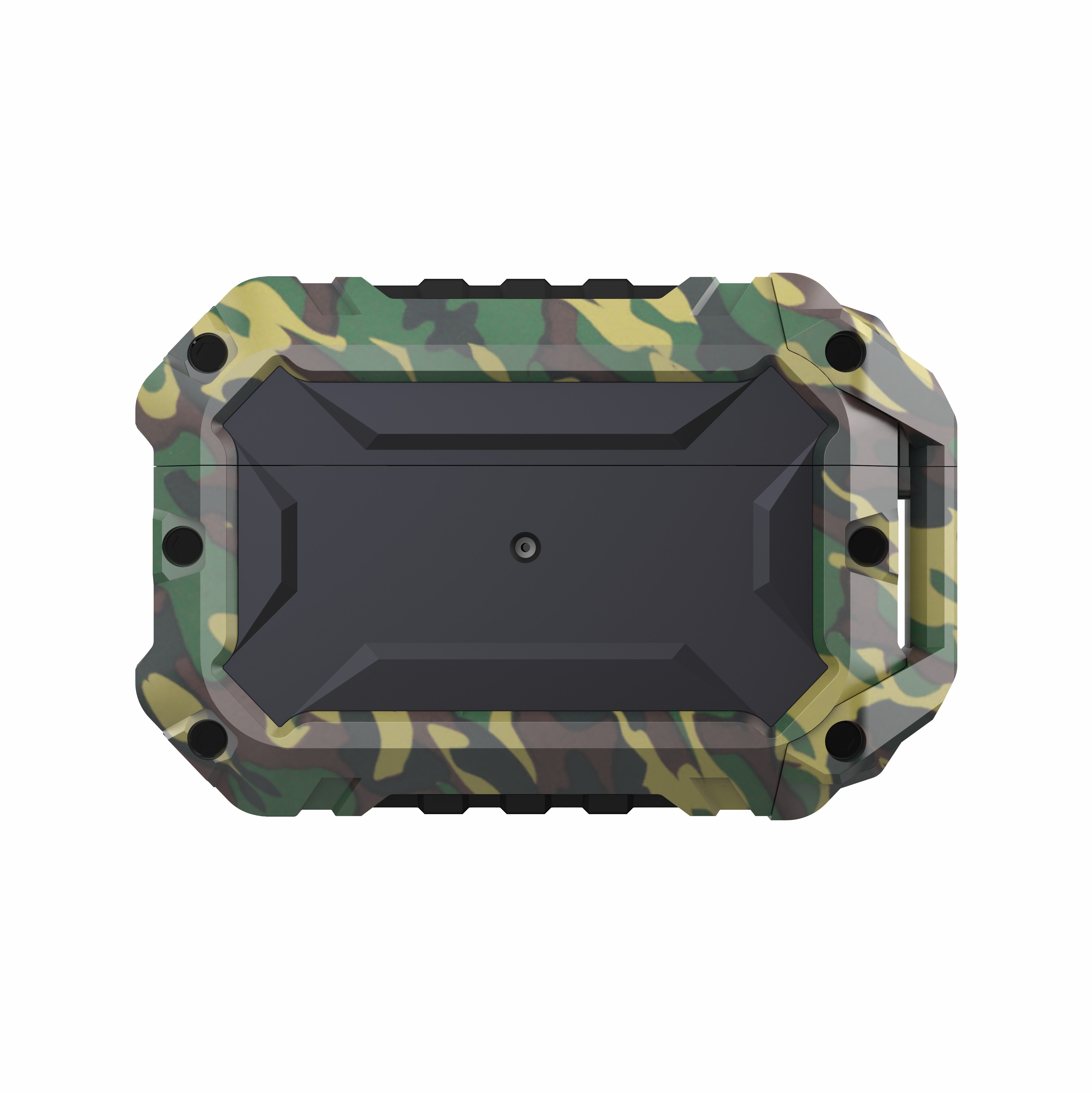 Thunder Series Silicone + Metal Anti Fall Protective Cover Earphone Case for Apple AirPods Pro - Camouflage