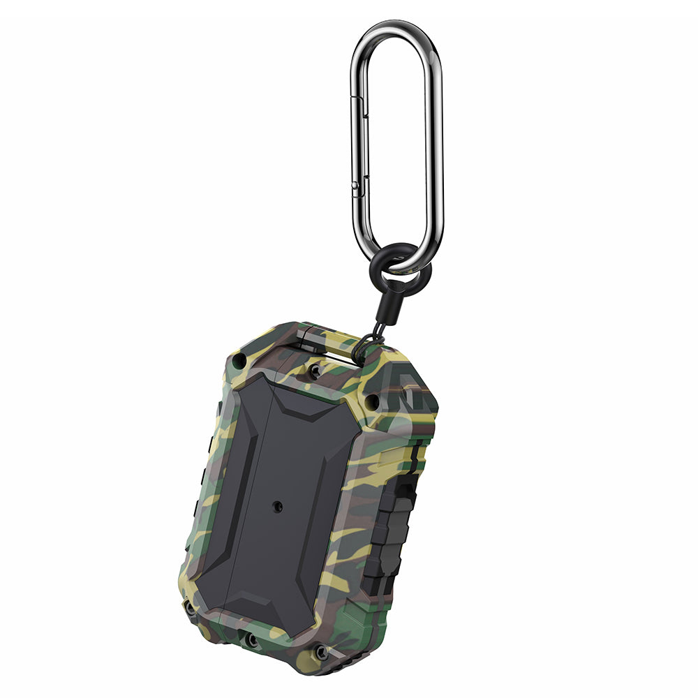 Thunder Series Silicone + Metal Anti Fall Protective Cover Earphone Case for Apple AirPods Pro - Camouflage