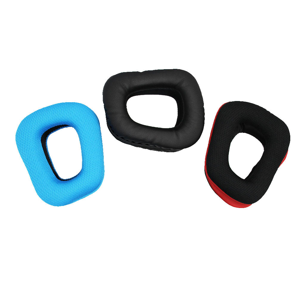 1 Pair DHW-1104 Soft Sponge Replacement Earpads Earmuff Accessories for Logitech G35/G930/G430/F450 Headphone - Red