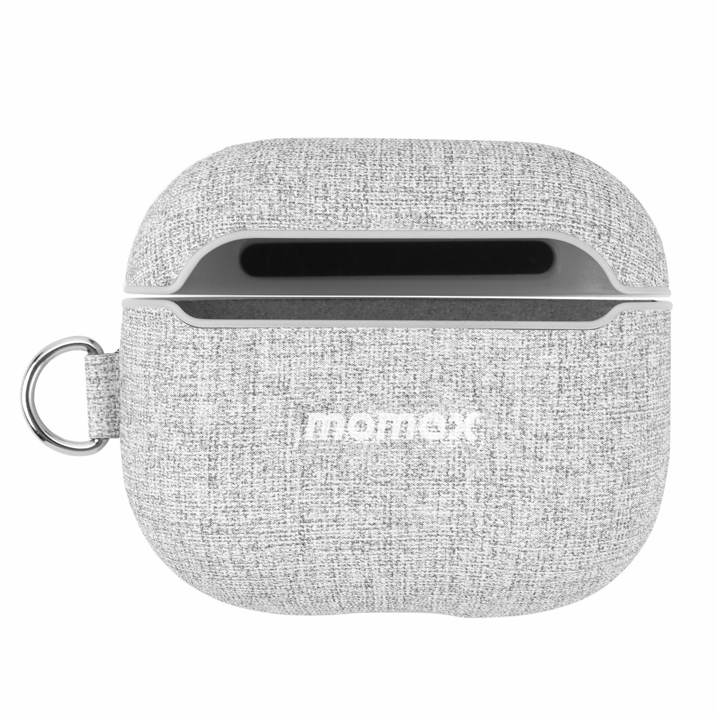 Uniqkart FT9 Shockproof Anti-lost Leather Earbuds Case Cover Anti-drop Full Protective Case for AirPods 3 (Support Wireless Charging) - Light Grey
