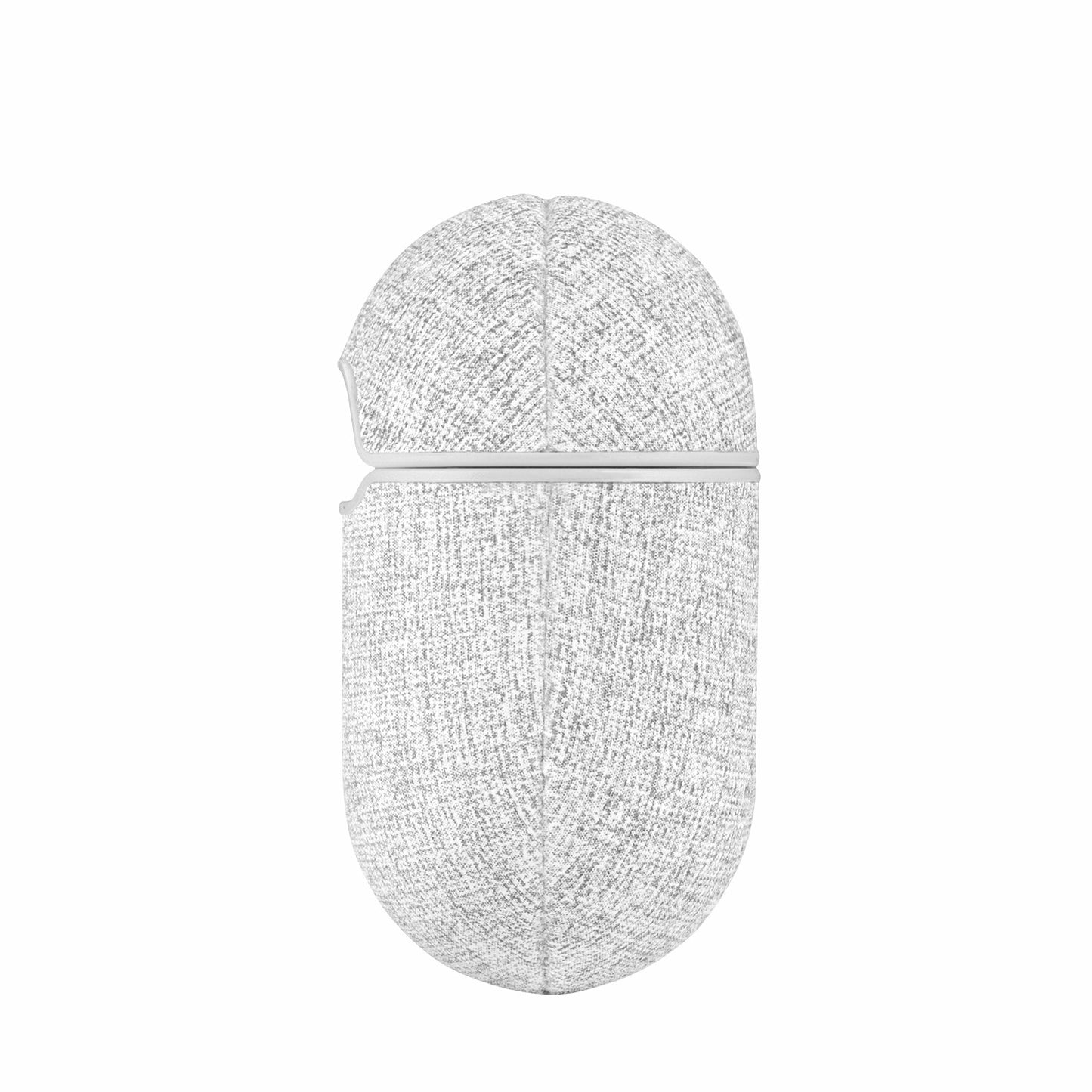 Uniqkart FT9 Shockproof Anti-lost Leather Earbuds Case Cover Anti-drop Full Protective Case for AirPods 3 (Support Wireless Charging) - Light Grey