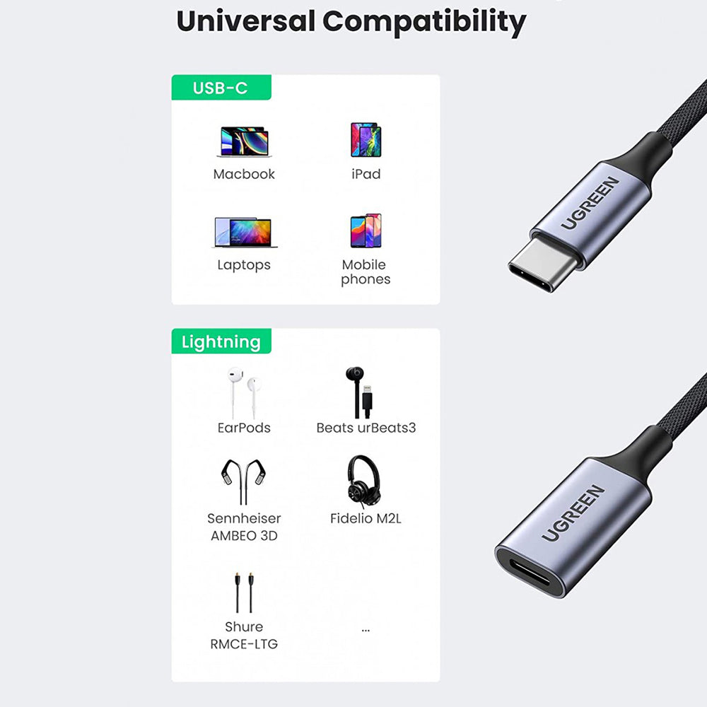 Uniqkart For iPad Pro 2021 MacBook Type C to MFI Lightning Audio Adapter Headphone Converter Support Call