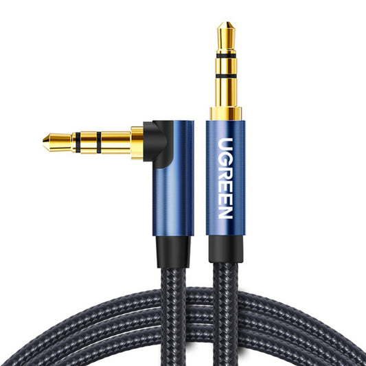 Uniqkart 1.5m For Phone Tablet PC Headphone AUX Cord 3.5mm Male to Male Right Angle Audio Extension Cable