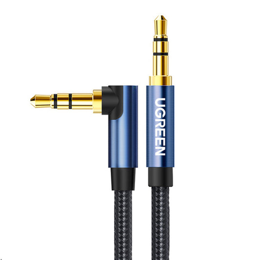 Uniqkart 0.5m 3.5mm Male to Male Gold Plated Elbow Adapter AUX Cord Audio Extension Cable