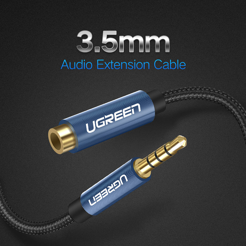 Uniqkart 3m 3.5mm Male to Female Audio Extension Cable HiFi AUX Cord