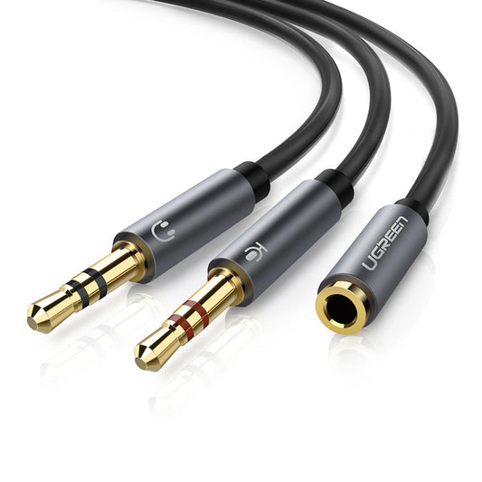Uniqkart 3.5mm Stereo Y Splitter Cable 1 Female to 2 Male Headphone Adapter Cord