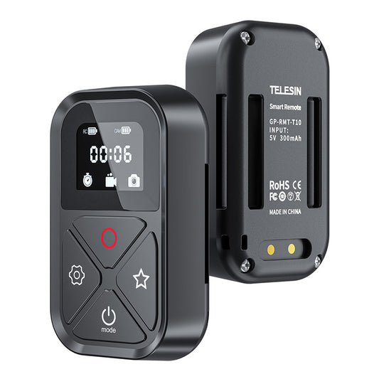 Uniqkart GP-RMT-T10 T10 80M WiFi Bluetooth Remote Controller with Display for GoPro Hero 9 / 10 / 11 / 8 / Max