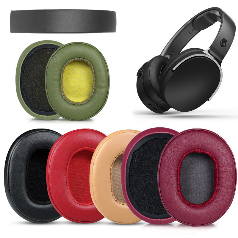 1 Pair for Skullcandy Crusher 3.0 Wireless / Hesh 3 ANC Bluetooth Headset Replacement Earpads Headphone Soft Earmuffs - Black