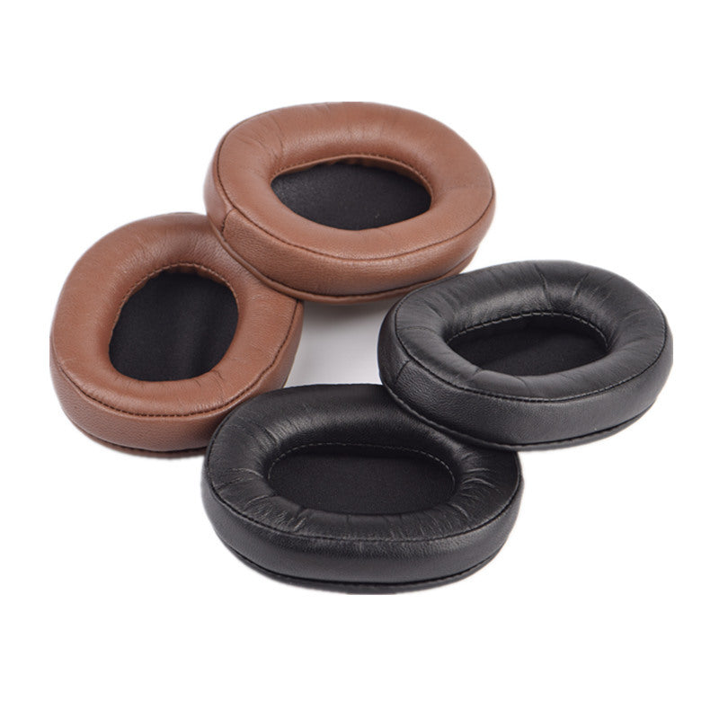 For Audio Technica ATH-MSR7 / M50X / M20 / M40 / M40X One Pair Soft Lambskin Leather Headphone Ear Cushions Replacement Earpads - Brown