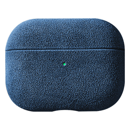 Shockproof Case for Apple AirPods Pro Suede Leather Case Bluetooth Headset Cover - Navy Blue