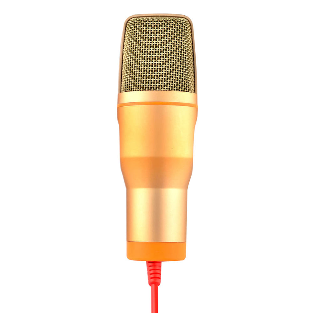 SF-666 Handheld Capacitive Conference with Tripod Stand Anchor Network Microphone - Gold
