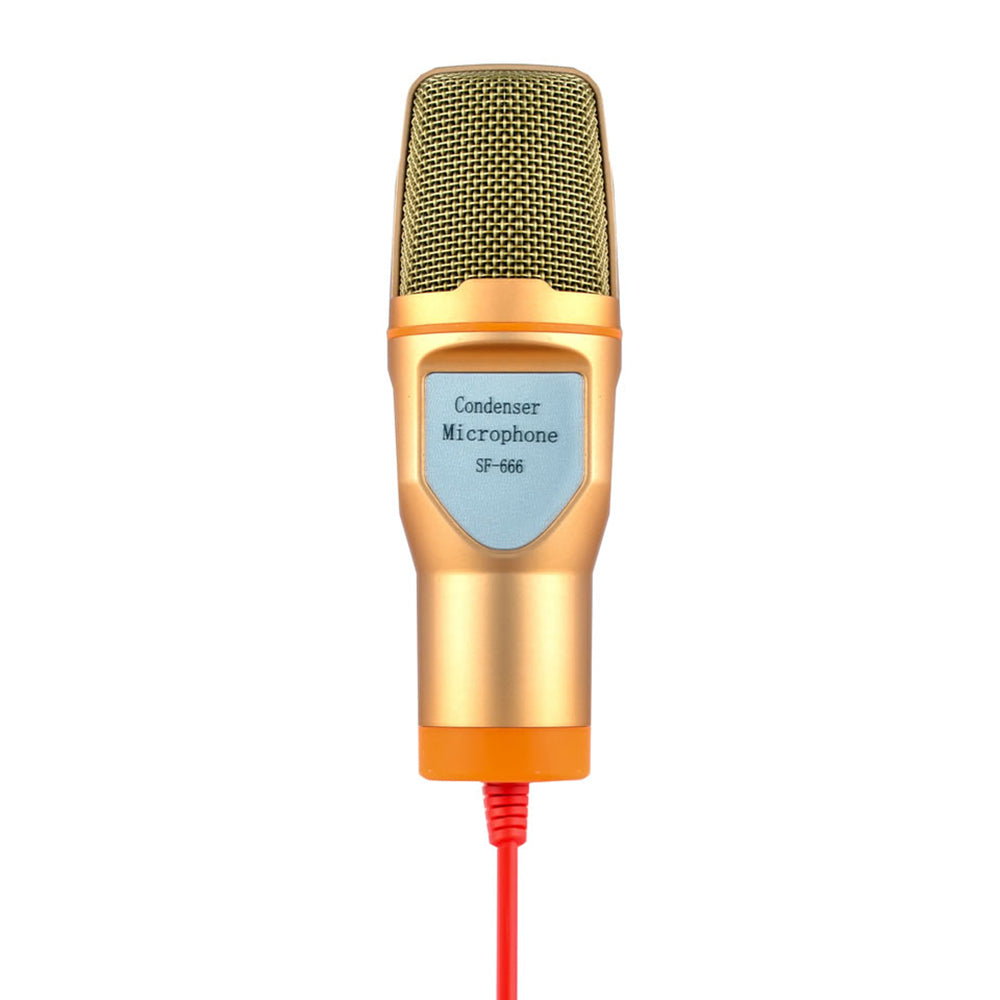 SF-666 Handheld Capacitive Conference with Tripod Stand Anchor Network Microphone - Gold