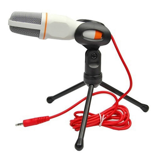 SF-666 Handheld Capacitive Conference with Tripod Stand Anchor Network Microphone - White