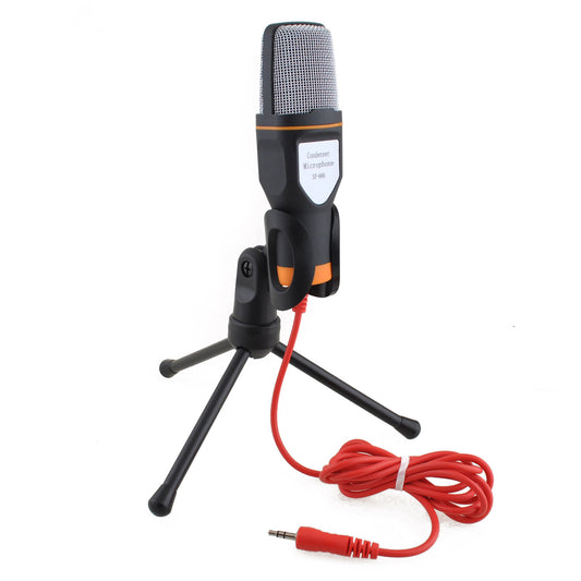 SF-666 Handheld Capacitive Conference with Tripod Stand Anchor Network Microphone - Black