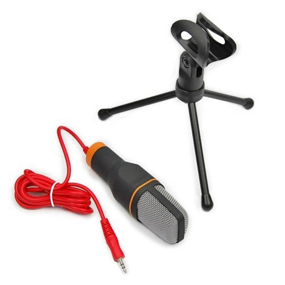 SF-666 Handheld Capacitive Conference with Tripod Stand Anchor Network Microphone - Black