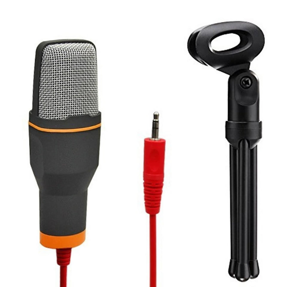 SF-666 Handheld Capacitive Conference with Tripod Stand Anchor Network Microphone - Black