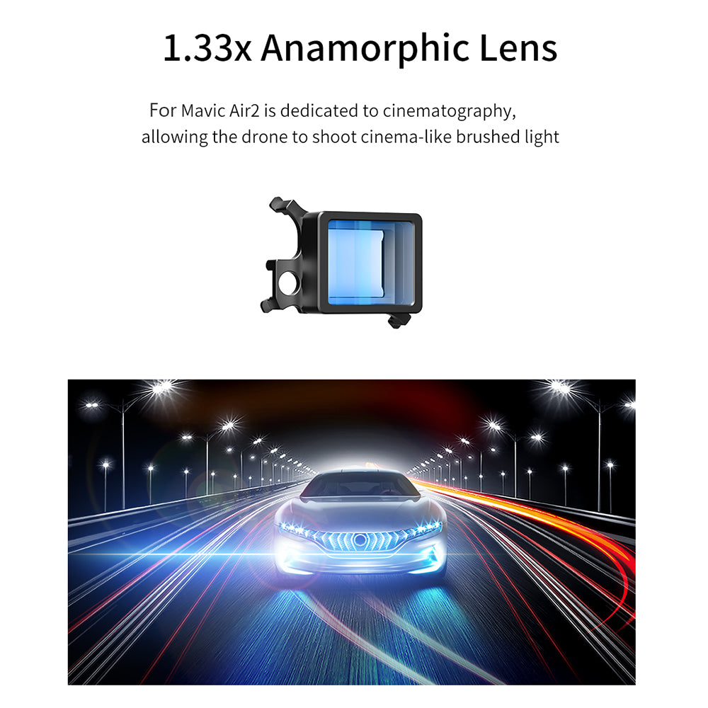 Uniqkart DR-03 1.33X Camera Anamorphic Lens for DJI Mavic Air 2 Drone Accessories