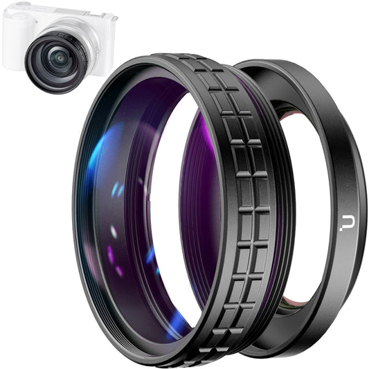Uniqkart WL-3 Universal Wide Angle Macro Additional Lens 2 in 1 Extra Lens Attachment for Sony A7C/ZV-E10