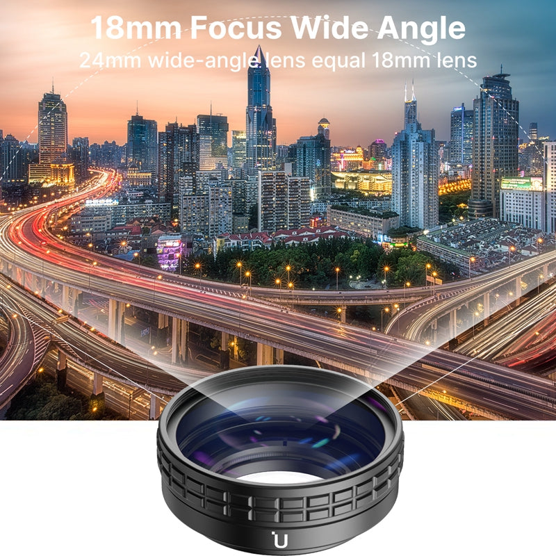 Uniqkart WL-3 Universal Wide Angle Macro Additional Lens 2 in 1 Extra Lens Attachment for Sony A7C/ZV-E10