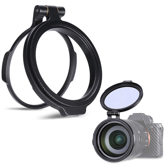 Uniqkart 58mm ND Filter Ring Quick Release Lens Adapter Flip Bracket DSLR Camera Accessory