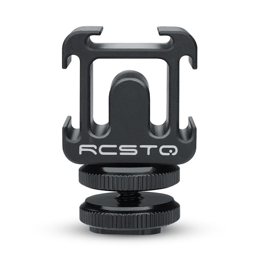Uniqkart Aluminum Alloy Three Head Cold Shoe Extend Port Mount Adapter with Hot Shoe Base Set