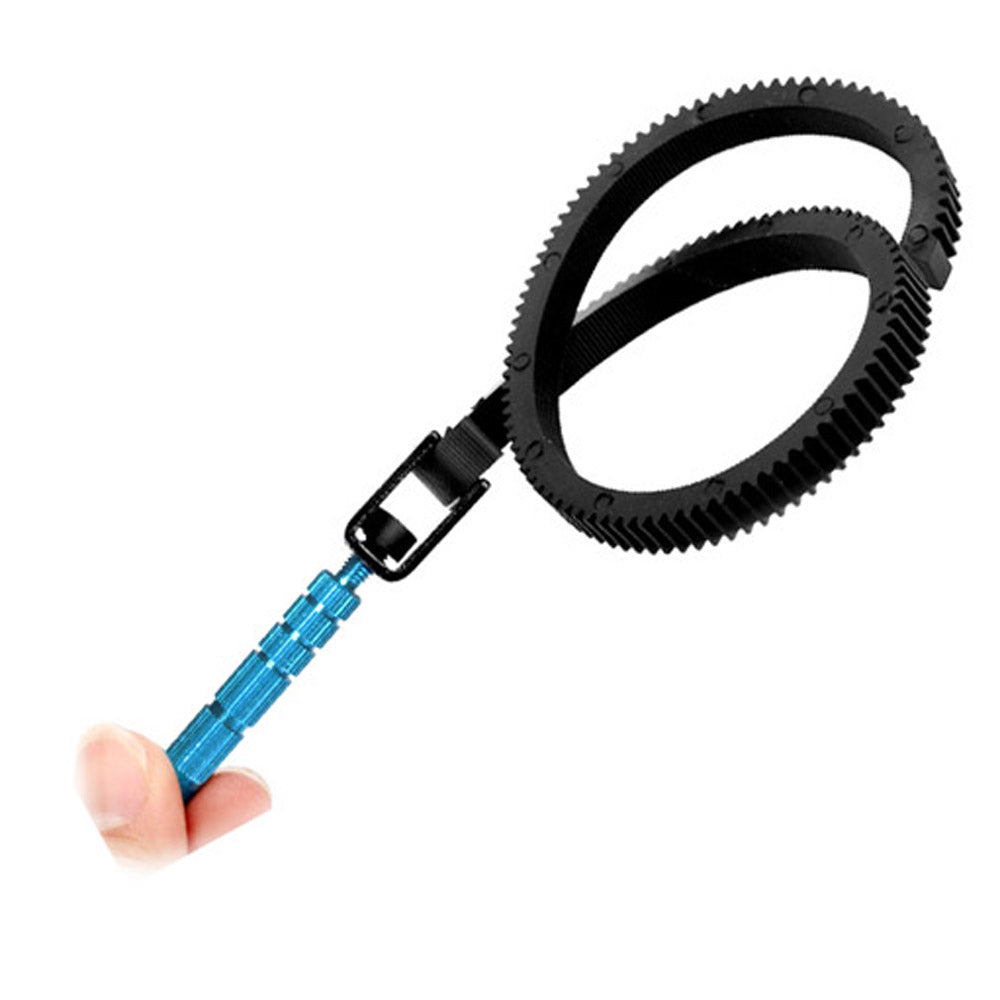 Adjustable Rubber Follow Focus Gear Ring Belt with Aluminum Alloy Grip for SLR DSLR Camera