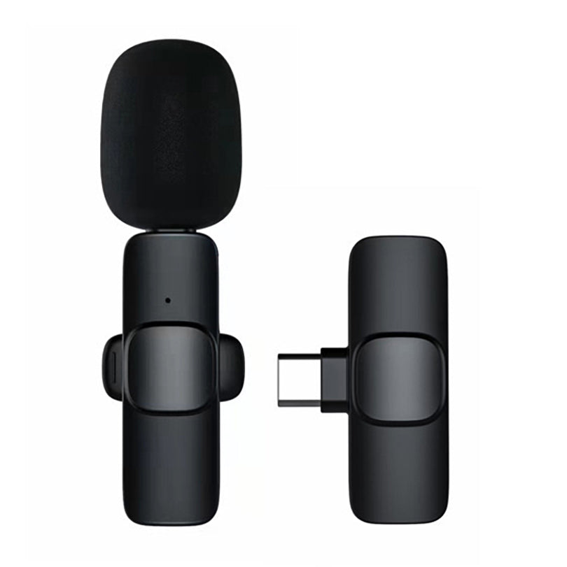 K1 Wireless Clip Microphone 2.4G Wireless Lapel Mic for Mobile Phone Live Stream / Interview / Short Video (Type-C Charging Version)