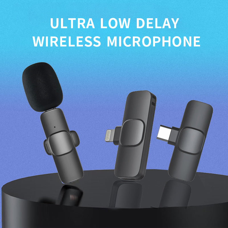 K1 Wireless Clip Microphone 2.4G Wireless Lapel Mic for Mobile Phone Live Stream / Interview / Short Video (Type-C Charging Version)