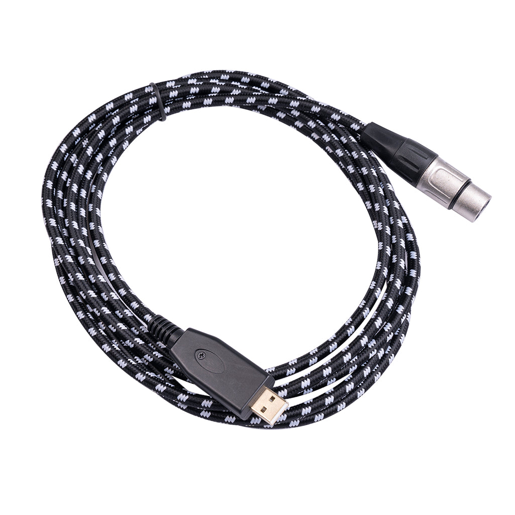 UXLD-30 3m USB to XLR Female Mic Audio Cable Microphone Recording Cord