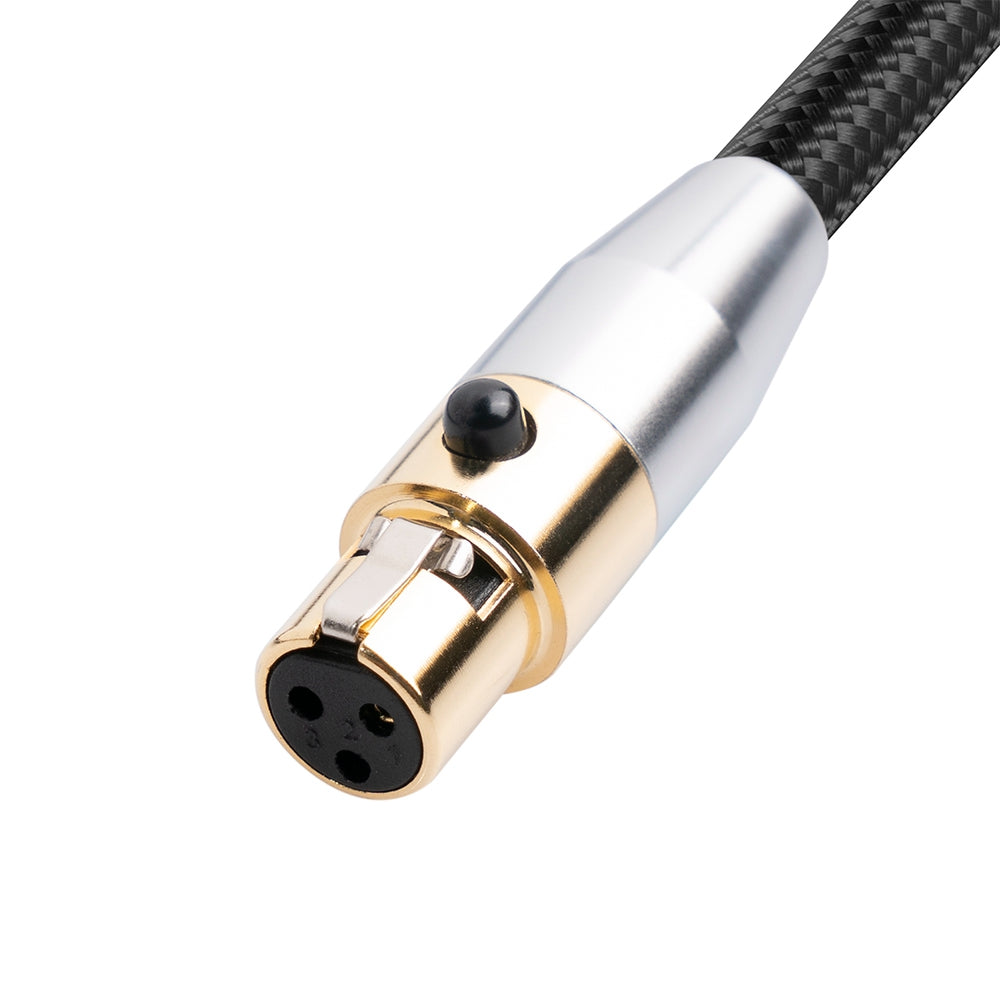 SA119GXK107BU 1m Mini XLR Female to XLR Female Adapter Cable Braided Connection Cord for Mixer Microphone