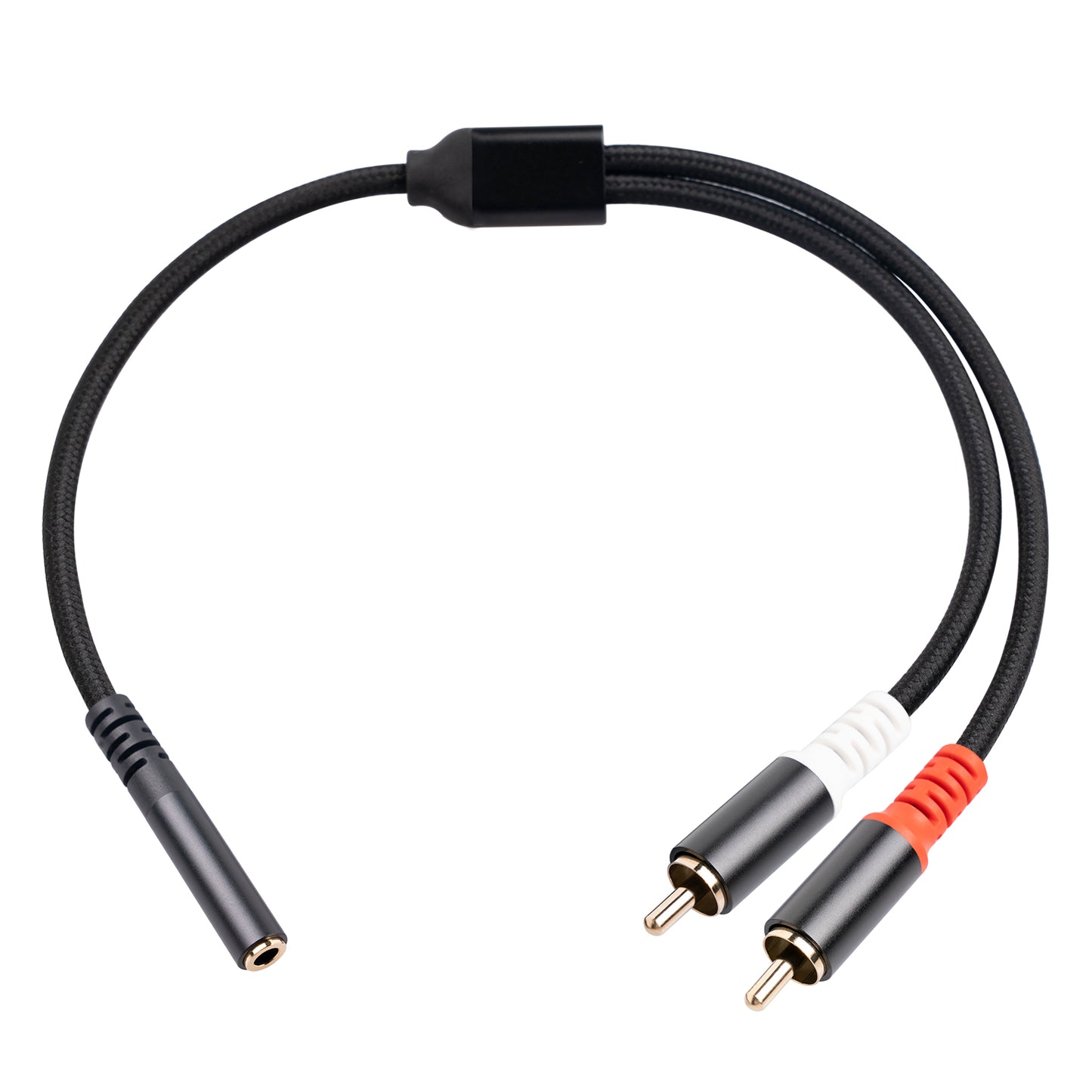 3706 30cm Audio Cable 3.5mm Female to 2 RCA Male Stereo Adapter AUX Cord for Mobile Phone MP3 Player Notebook