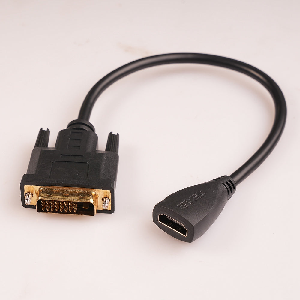 3343 DVI24+1 / DVI-D Male to HDMI Female Video Adapter Cable for PC Monitor Projector TV Box