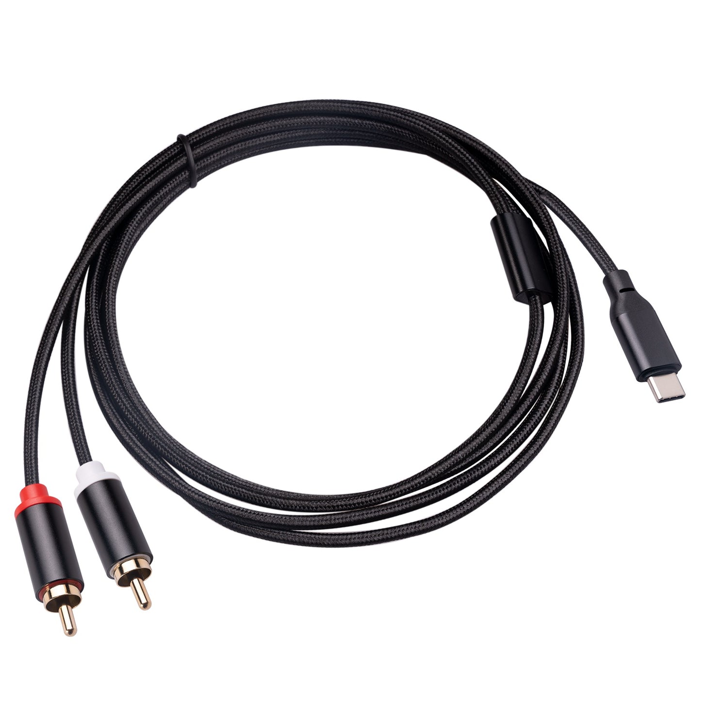 1m USB C to RCA Audio Cable Type-C to 2 RCA Cable for iPhone Sumsung Xiaomi Speaker Home Theater TV (Built-in DAC Chip)