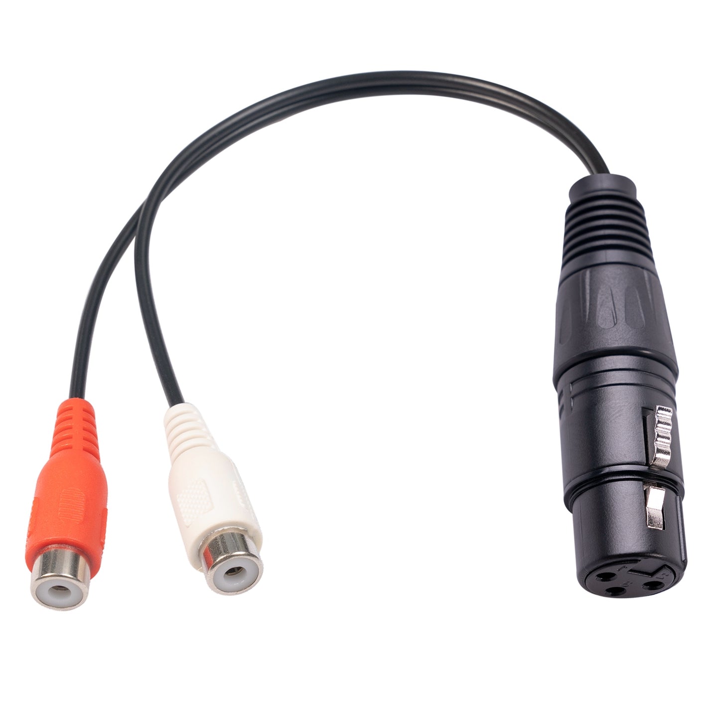 3714 20cm 3Pin XLR Female to Dual RCA Female Audio Cable Mixer Power Amplifier Connection Cord